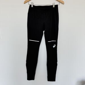 ASICS RUN LITE SHOW TIGHT Small Black Running 2011A906 Zip Ankle Rear Pocket